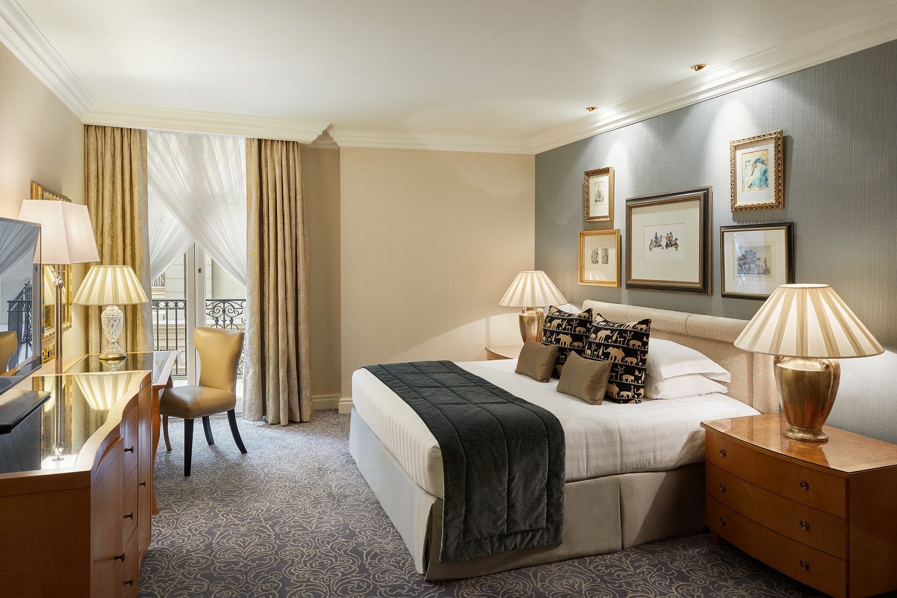 A furnished bedroom at Coombe Vale
